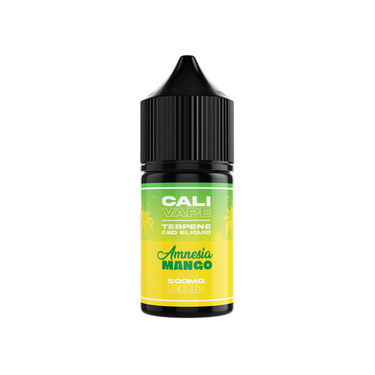 CALI VAPE 500mg Broad Spectrum CBD E-liquid 10ml (60PG/40VG) - Flavour: Amnesia Mango