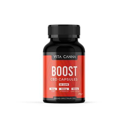 Vita Canna 500mg Broad Spectrum Functional CBD Vegan Capsules - 50 Caps - Flavour: Boost