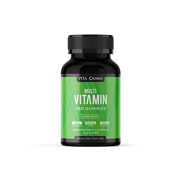 Vita Canna Broad Spectrum 1500mg Functional CBD Vegan Gummy Bears - Flavour: Focus
