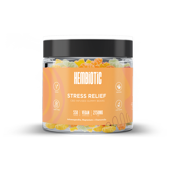 Hembiotic 2750mg Bulk Functional CBD Gummy Bears - 550g - Flavour: Energy Boost