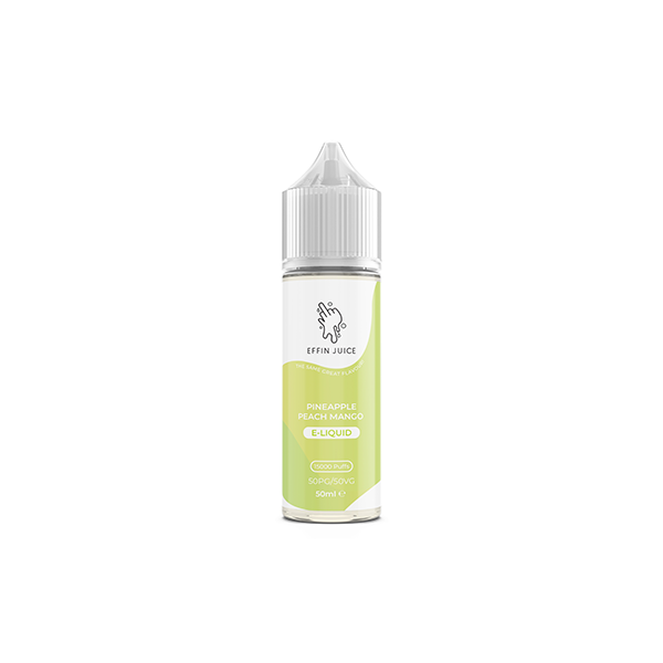 0mg EFFIN Juice 50ml Shortfill (50VG/50PG) - Stoptober Special Offer! - Flavour: Peach Ice