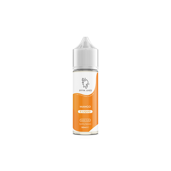 0mg EFFIN Juice 50ml Shortfill 0mg (50VG/50PG) - Flavour: Mango