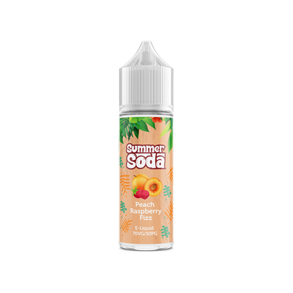 Summer Soda 50ml Shortfill 0mg (70VG/30PG) - Flavour: Peach Raspberry Fizz
