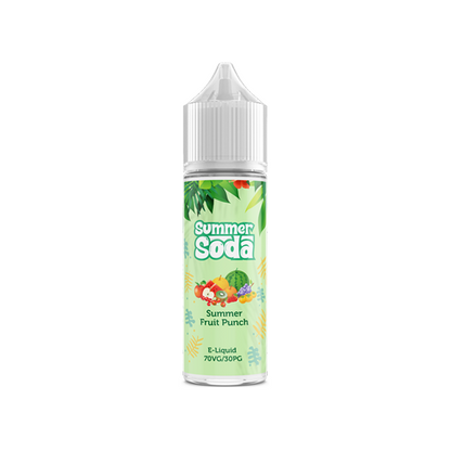 Summer Soda 50ml Shortfill 0mg (70VG/30PG) - Flavour: Peach Raspberry Fizz