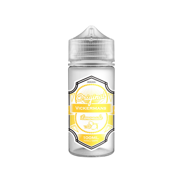 Vickermans Lemonade 100ml Shortfill 0mg (70VG/30PG) - Flavour: Orange N Passionfruit Lemonade