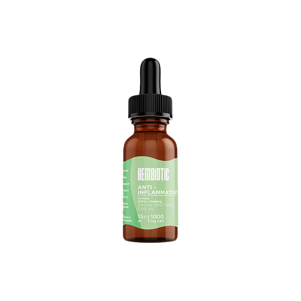 Hembiotic 1000mg Broad-Spectrum Functional CBD Oil - 15ml - Flavour: Rocket Fuel