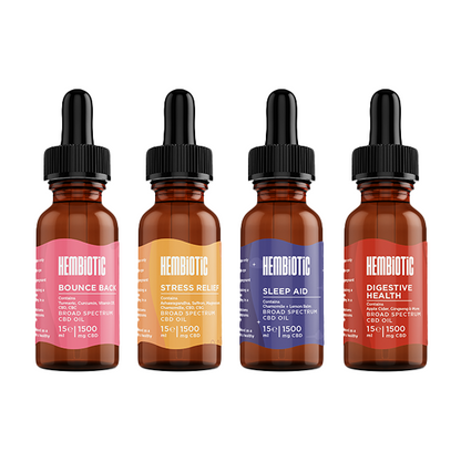 Hembiotic 1500mg Broad-Spectrum Functional CBD Oil - 15ml - Flavour: Rocket Fuel
