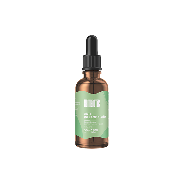Hembiotic 2500mg Broad-Spectrum Bulk Functional CBD Oil - 50ml - Flavour: Digestive Health