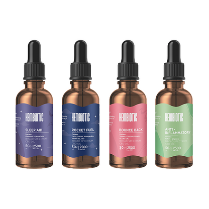 Hembiotic 2500mg Broad-Spectrum Bulk Functional CBD Oil - 50ml - Flavour: Digestive Health