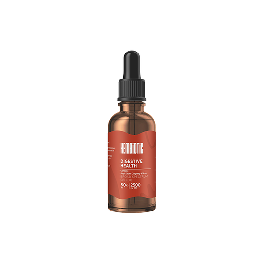 Hembiotic 2500mg Broad-Spectrum Bulk Functional CBD Oil - 50ml - Flavour: Digestive Health