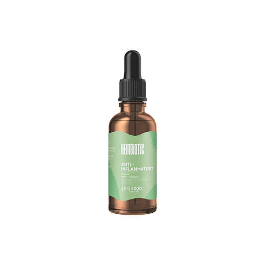 Hembiotic 5000mg Broad-Spectrum Bulk Functional CBD Oil - 50ml - Flavour: Anti-Inflammatory