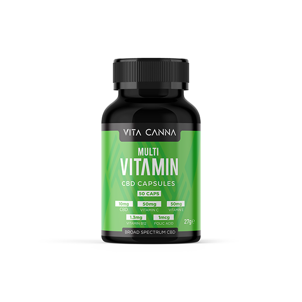 Vita Canna 500mg Broad Spectrum Functional CBD Vegan Capsules - 50 Caps - Flavour: Defence