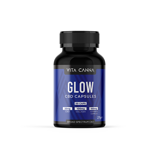 Vita Canna 1000mg Broad Spectrum Functional CBD Vegan Capsules - 50 Caps - Flavour: Glow