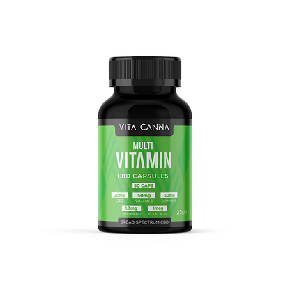 Vita Canna 1000mg Broad Spectrum Functional CBD Vegan Capsules - 50 Caps - Flavour: Clarity
