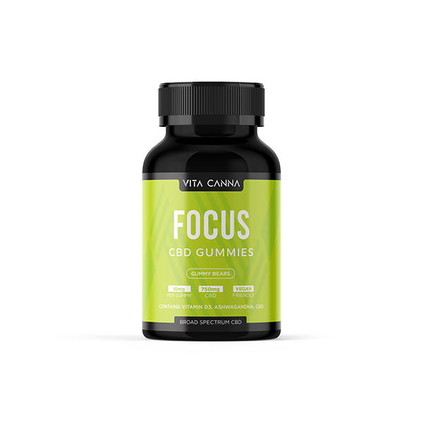 Vita Canna Broad Spectrum 750mg Functional CBD Vegan Gummy Bears - Flavour: Strength