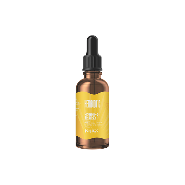 Hembiotic 2500mg Broad-Spectrum Bulk Functional CBD Oil - 50ml - Flavour: Morning Energy