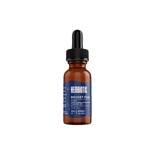 Hembiotic 1000mg Broad-Spectrum Functional CBD Oil - 15ml - Flavour: Rocket Fuel