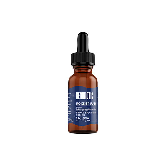 Hembiotic 500mg Broad-Spectrum Functional CBD Oil - 15ml - Flavour: Rocket Fuel