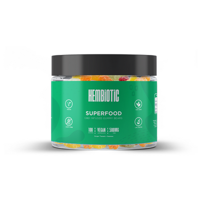 Hembiotic 500mg Functional CBD Gummy Bears - 100g - Flavour: Morning Energy