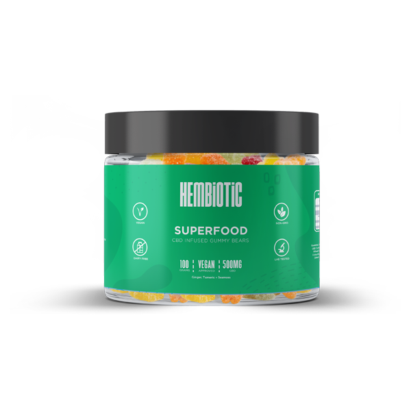 Hembiotic 500mg Functional CBD Gummy Bears - 100g - Flavour: Rocket Fuel