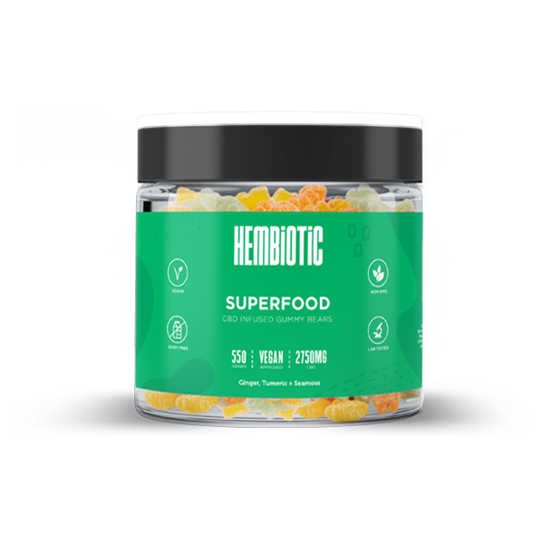 Hembiotic 2750mg Bulk Functional CBD Gummy Bears - 550g - Flavour: Energy Boost