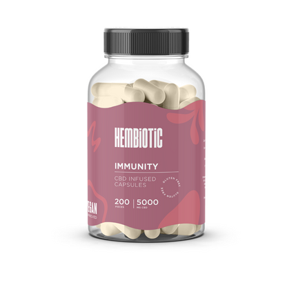 Hembiotic 5000mg Bulk Functional CBD Capsules - 200 Caps - Flavour: Recover & Rebuild