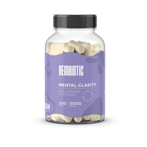 Hembiotic 5000mg Bulk Functional CBD Capsules - 200 Caps - Flavour: Winter Defence
