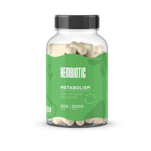 Hembiotic 5000mg Bulk Functional CBD Capsules - 200 Caps - Flavour: Stress Relief