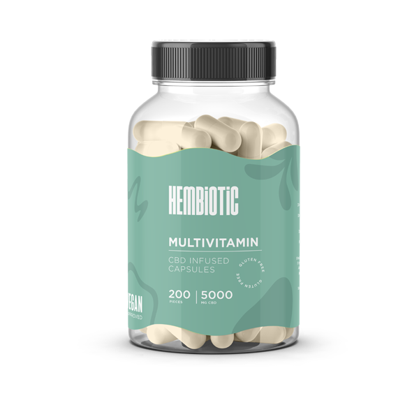 Hembiotic 5000mg Bulk Functional CBD Capsules - 200 Caps - Flavour: Metabolism