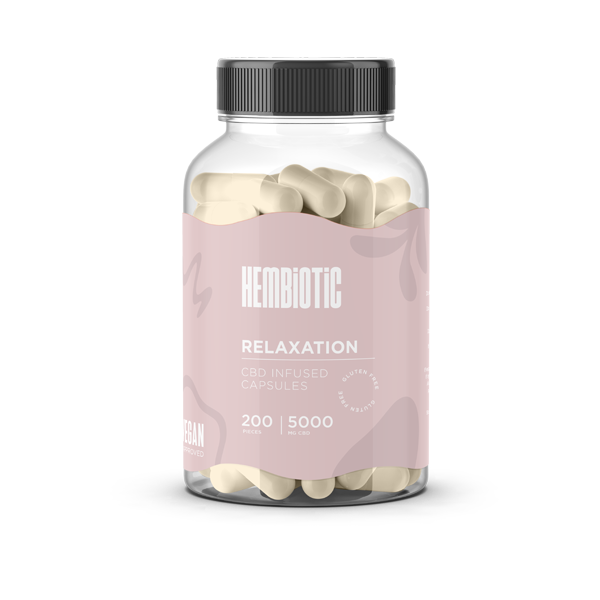 Hembiotic 5000mg Bulk Functional CBD Capsules - 200 Caps - Flavour: Winter Defence