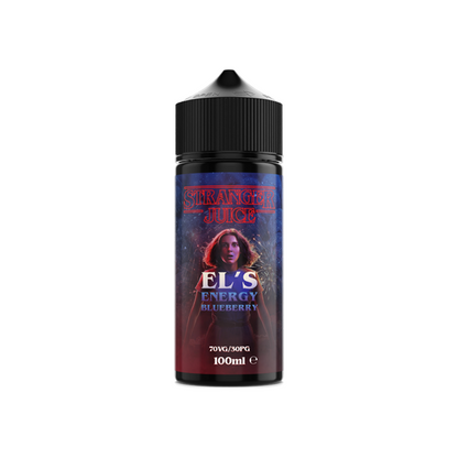 Stranger Juice 100ml Shortfill 0mg (70VG/30PG) - Flavour: El's Energy Blueberry