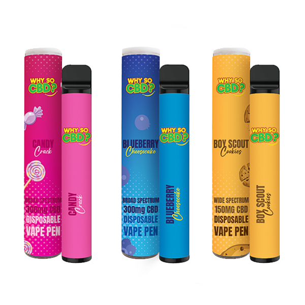 Why So CBD? 300mg CBD Broad Spectrum Disposable Vape - 2ml - Flavour: Vimto Haze