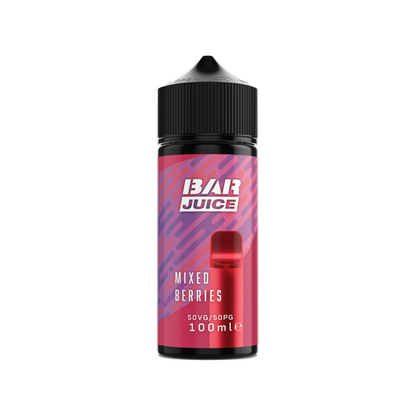 Bar Juice 100ml Shortfill 0mg (50VG/50PG) - Flavour: Strawberry Raspberry Cherry Ice