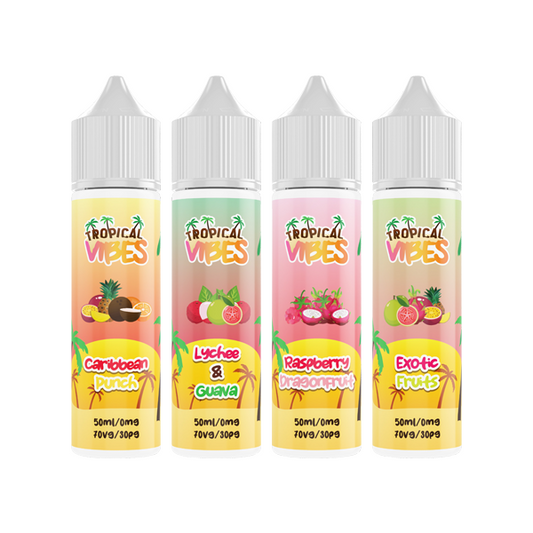 Tropical Vibes 50ml Shortfill 0mg (70VG/30PG) - Flavour: Caribbean Punch