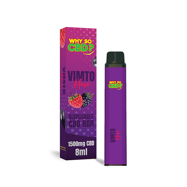 Why So CBD? 1500mg CBD Broad Spectrum Disposable Vape - 8ml - Flavour: Hash Berg