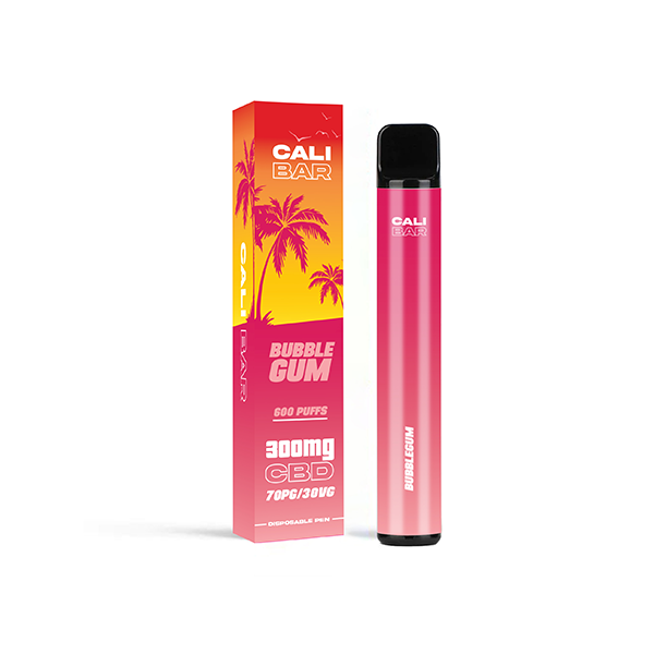 CALI BAR 300mg CBD Disposable Vape Device 600 Puffs - Flavour: Strawberry Raspberry Cherry Ice