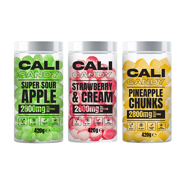 CALI CANDY MAX 2800mg Full Spectrum CBD Vegan Sweets  - 10 Flavours - Flavour: Fruit Rock