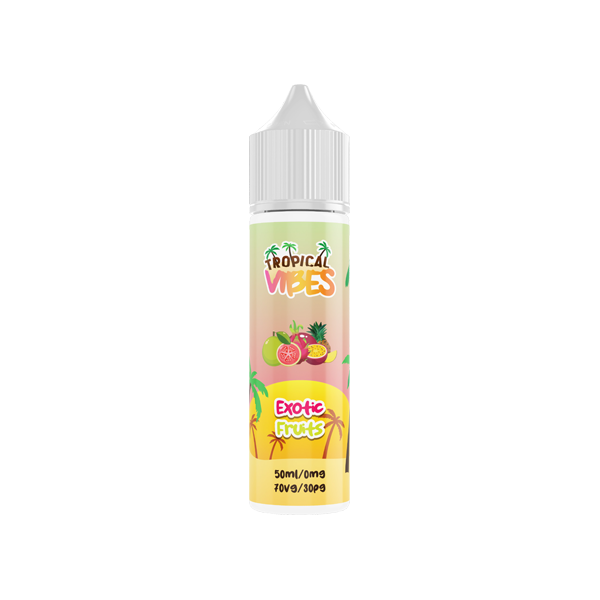 Tropical Vibes 50ml Shortfill 0mg (70VG/30PG) - Flavour: Lychee & Guava