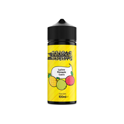 Triple Treats 100ml Shortfill 0mg (70VG/30PG) - Flavour: Lychee Pineapple Guava