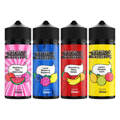 Triple Treats 100ml Shortfill 0mg (70VG/30PG) - Flavour: Strawberry Mango Banana