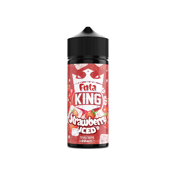 FNTA King Iced 100ml Shortfill 0mg (70VG/30PG) - Size: Raspberry