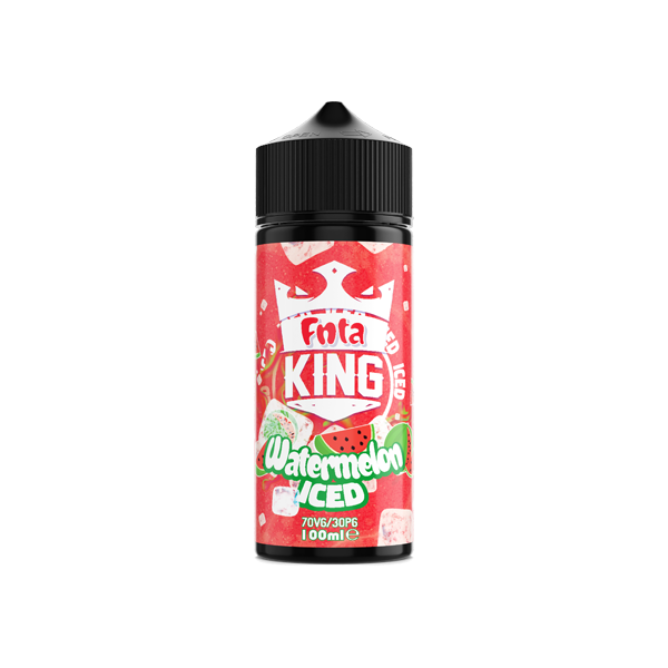 FNTA King Iced 100ml Shortfill 0mg (70VG/30PG) - Size: Strawberry