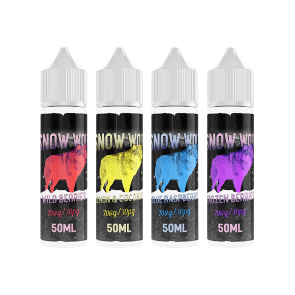 Snow Wolf 50ml Shortfill 0mg (70VG/30PG) - Flavour: Blue Raspberry