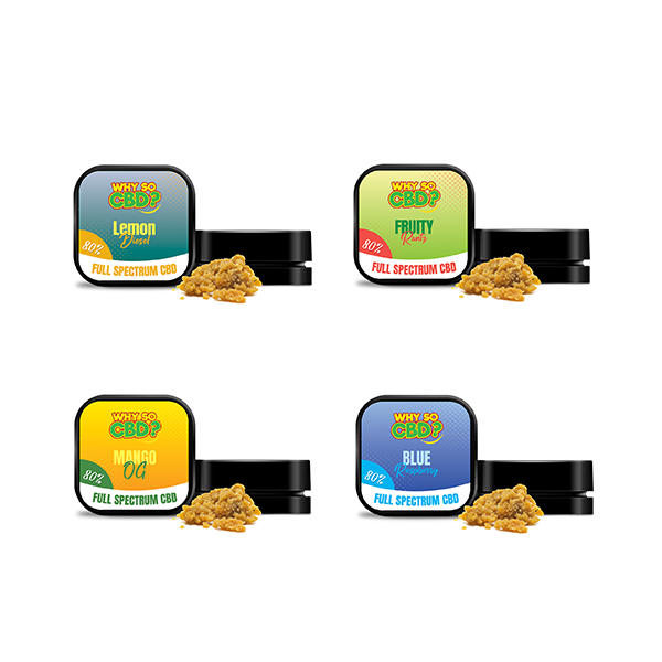 Why So CBD? 80% Full Spectrum CBD Crumble 1g - Flavour: Strawberry Cough