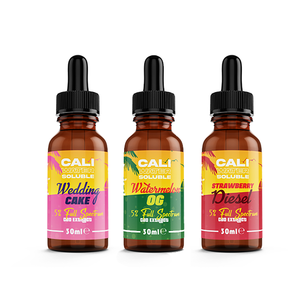 CALI 5% Water Soluble Full Spectrum CBD Extract - Original 30ml - Flavour: Strawberry diesel