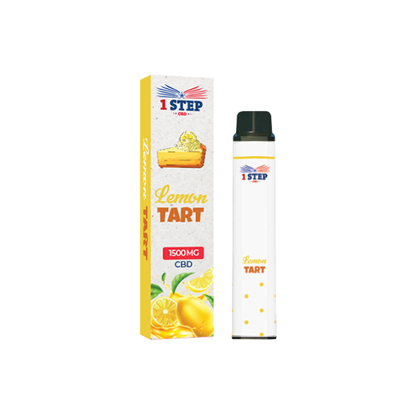 1 Step CBD 1500mg Broad Spectrum Disposable Vape - 8ml - Flavour: Vanilla Custard