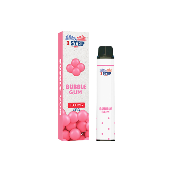 1 Step CBD 1500mg Broad Spectrum Disposable Vape - 8ml - Flavour: Strawberry Watermelon