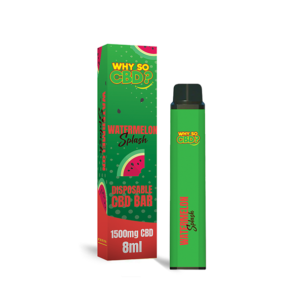 Why So CBD? 1500mg CBD Broad Spectrum Disposable Vape - 8ml - Flavour: Hash Berg