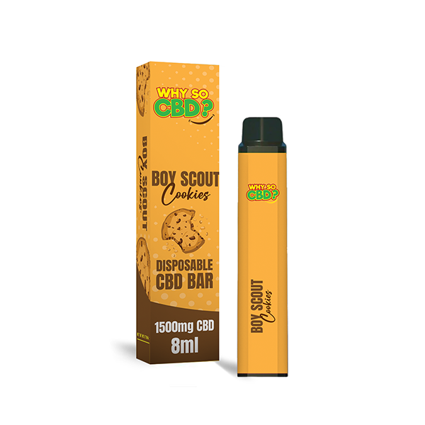 Why So CBD? 1500mg CBD Broad Spectrum Disposable Vape - 8ml - Flavour: Hash Berg