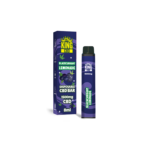 King CBD 1500mg Disposable Vape - 3500 Puffs - Flavour: Grape Lemonade